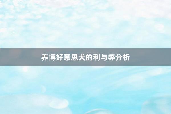 养博好意思犬的利与弊分析